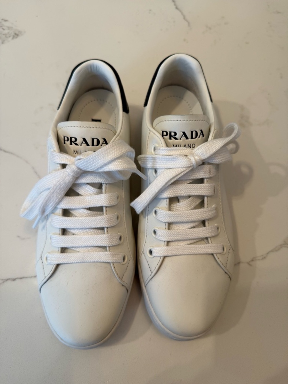 Prada womens white sneakers 6.5